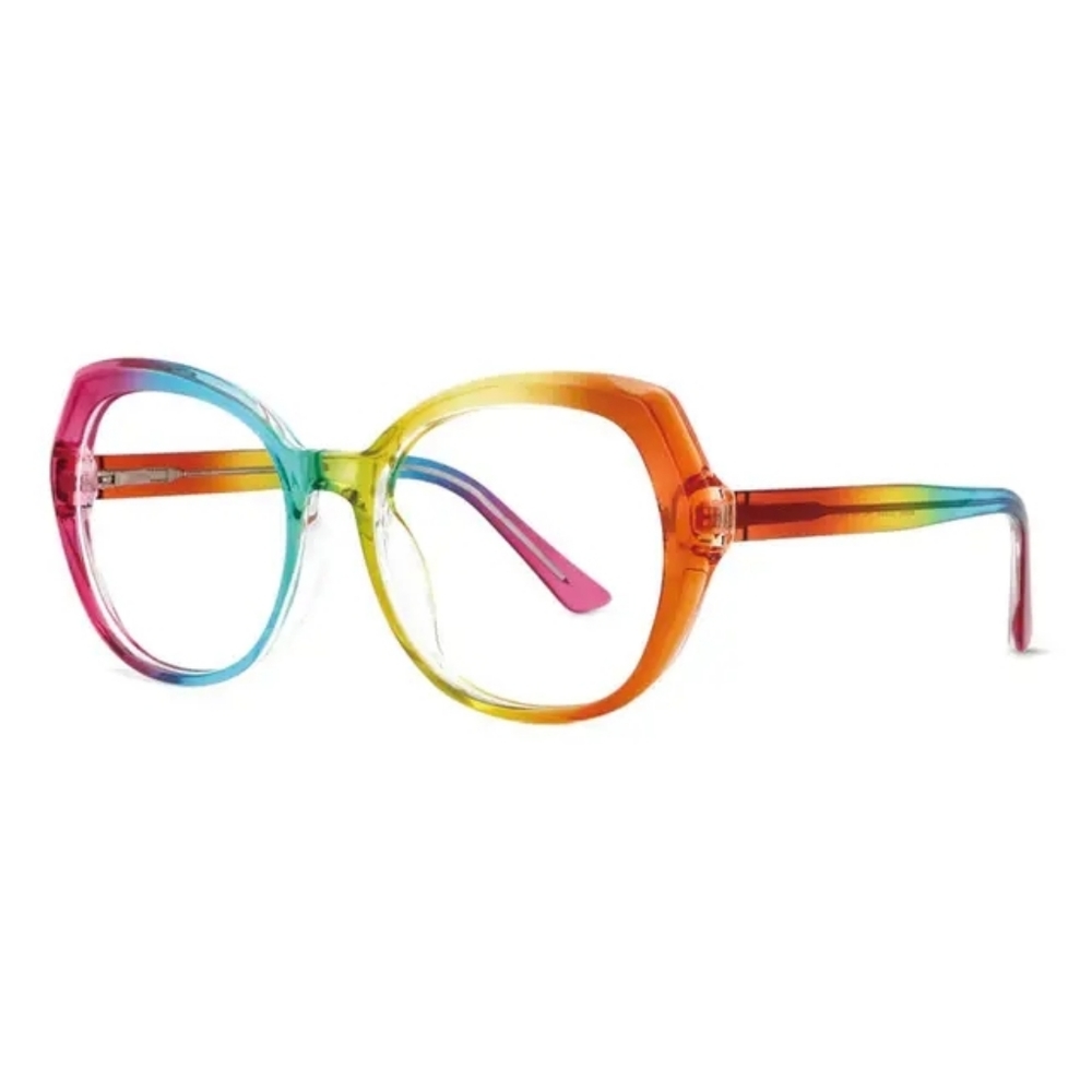 Rainbow Polygon Frames Blue Light Blocking Glasses - image 7
